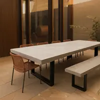 IronStone concrete dining table, studio composition 2