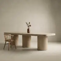 Milano rectangular concrete dining table, in situ view 46
