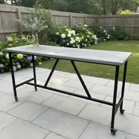 Santino concrete bar table, in situ view 4
