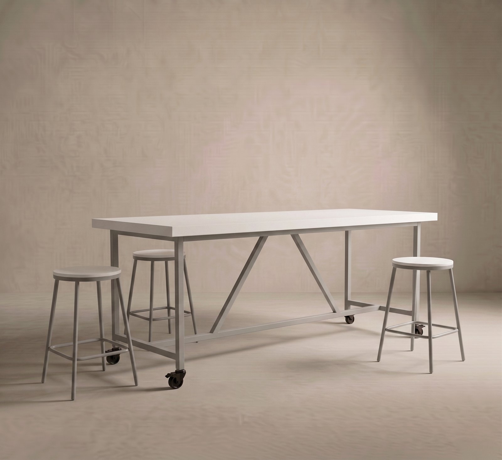 Santino Concrete Bar Table - White