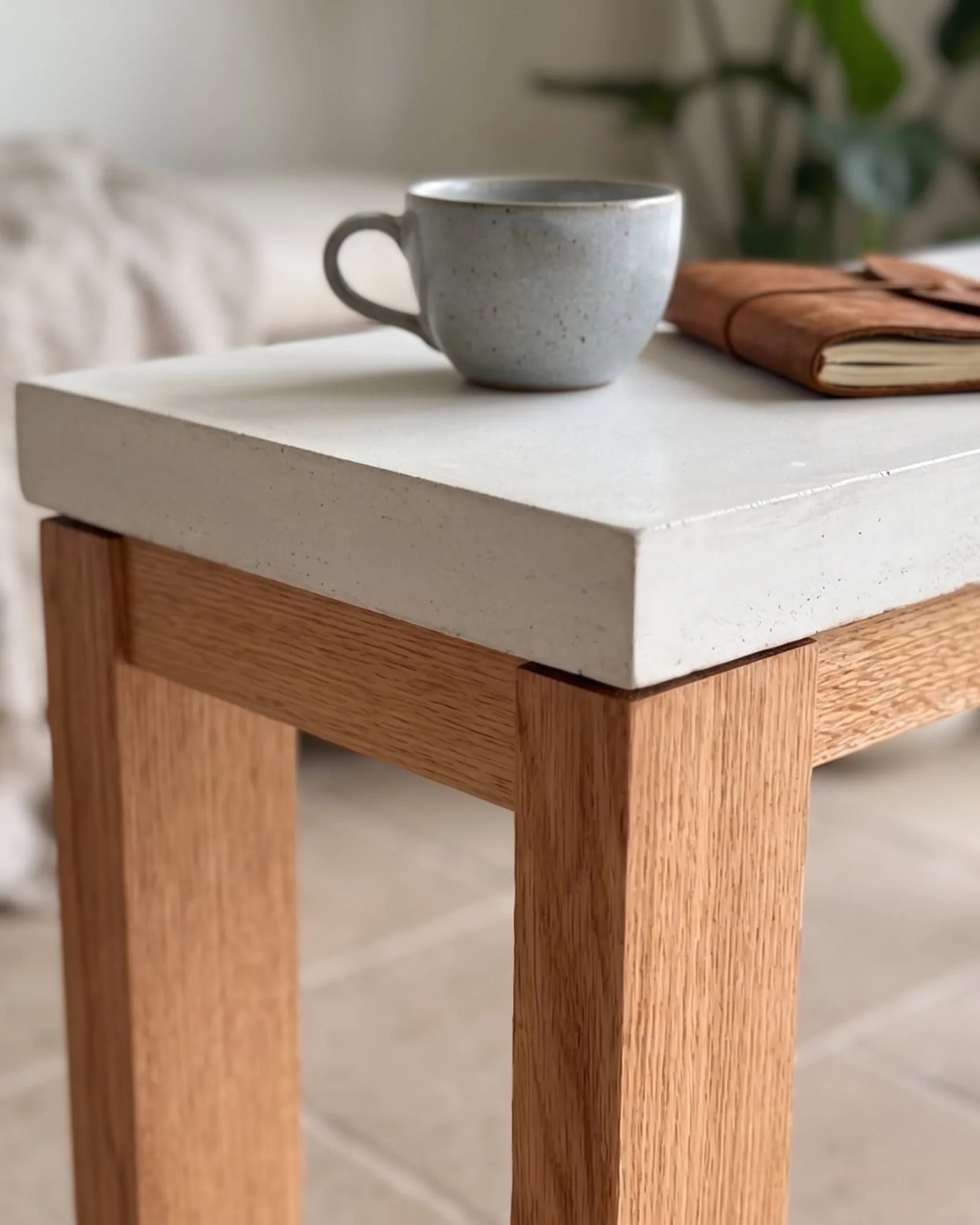 SnapCo concrete side and hall tables composition