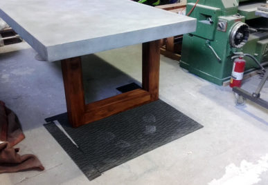 Outdoor concrete tables