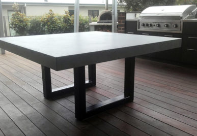 Outdoor concrete tables