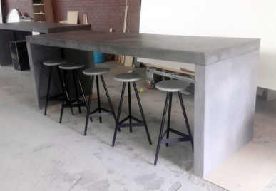 Outdoor concrete tables