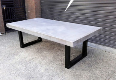 Outdoor concrete tables