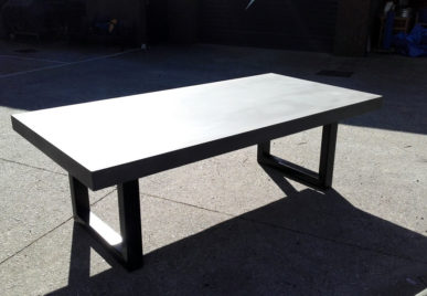 Outdoor concrete tables