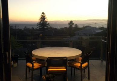 Outdoor concrete tables