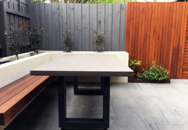 Outdoor concrete tables