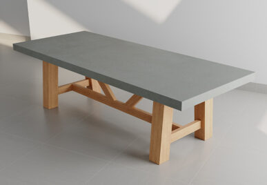 Outdoor concrete tables