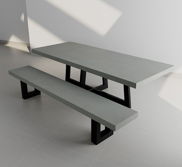 Snap Ironcross Table With Bench Perspective Studio