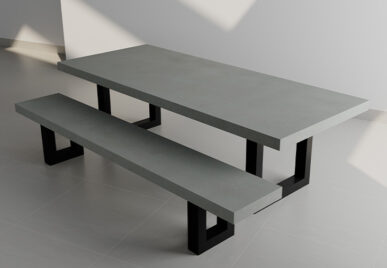 Outdoor concrete tables