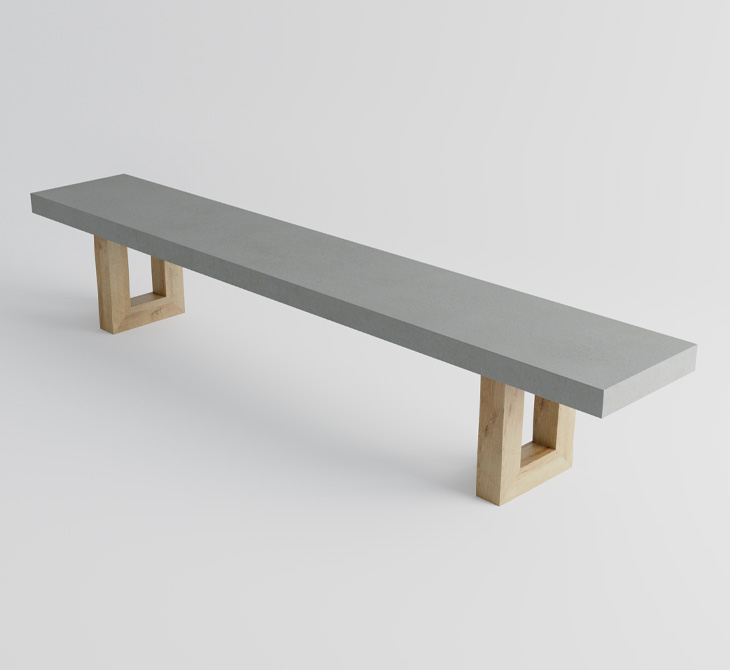 Concrete shop outdoor seat