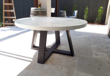 Outdoor concrete tables