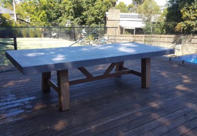 Outdoor concrete tables