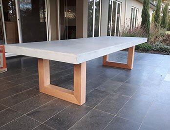 Concrete Dining Table Melbourne Round Table Outdoor Polished