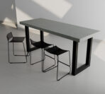 Snap Ironstone Bar Table With Stools Perspective Studio
