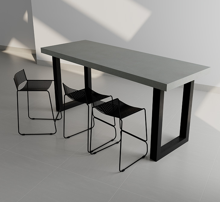 Concrete top bar discount height table