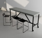 Snap Santino Bar Table With Stool Perspective Studio