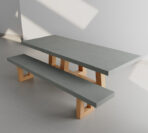 Snap Timbercross Table With Bench Seat Perspective Studio