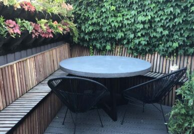 IronCross Round Concrete Dining Table