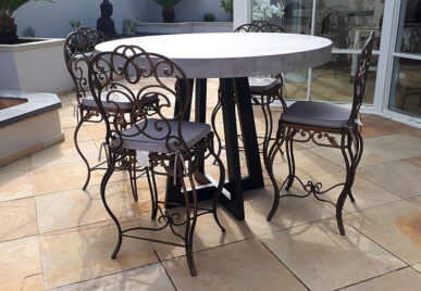 IronCross Round Concrete Dining Table