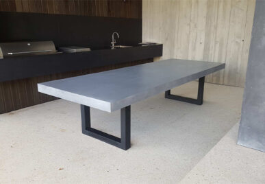 Outdoor concrete tables