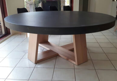 TimberCross Round Concrete Dining Table