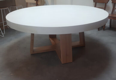 TimberCross Round Concrete Dining Table