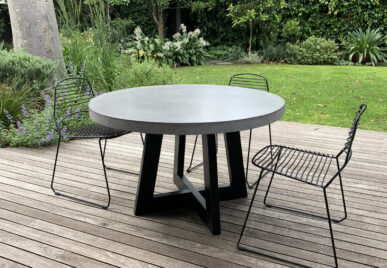 Outdoor concrete tables